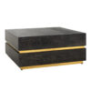 Richmond Salontafel Blackbone Gold 90x90 zwart met gouden details