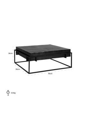 Richmond Salontafel Bolder Aluminium Zwart (black) Afmetingen