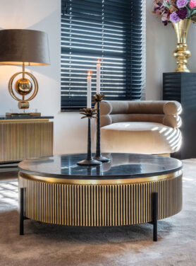 Richmond Salontafel Ironville 90Ø (gold)