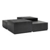 Richmond zwarte houten Salontafel Tetrad Set van 4