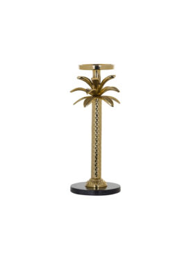Richmond Kandelaar Dewi Palm Goud met zwarte voet