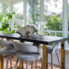 Bartafel Blackbone Goud Onderstel Met Visgraat Blad