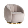 Draaifauteuil beige velvet