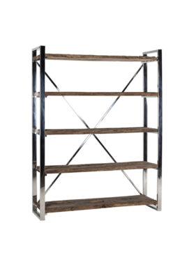 Boekenkast Hout Met Zilver