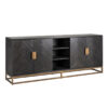 Houten Visgraat Dressoir Met Goud