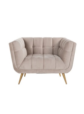 Richmond Beige Velvet Fauteuil Huxley