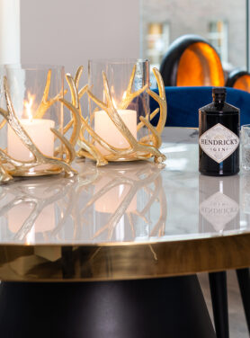 Richmond Eettafel Rond Met Wit Marmer Blad