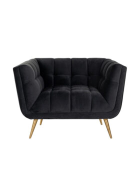 Richmond Velvet Fauteuil Donkergrijs