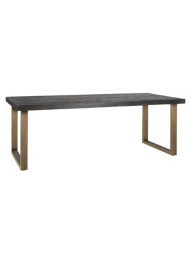 Richmond Vierhoekige Houten Eettafel Met Gouden Onderstel