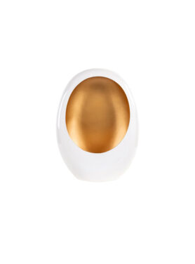 kandelaar wit ei met goud Silas