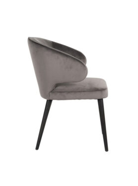 velourse eetkamerstoel stone