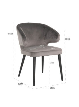 luxe eetkamerstoel velvet richmond