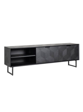 zwart houten tv dressoir