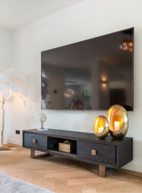 richmond zwart tv meubel met brons