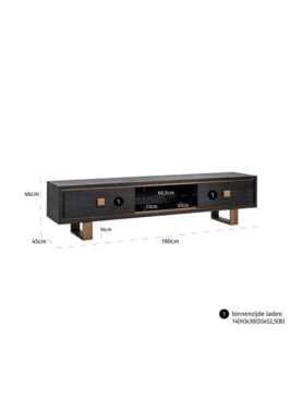 zwart tv meubel richmond