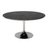 Visgraat Eettafel Rond Zwart