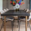 Visgraat Eettafel Zwart Met Goud