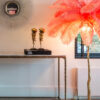 marmeren wandtafel met gouden poot