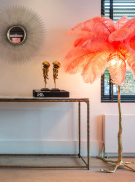 marmeren wandtafel met gouden poot
