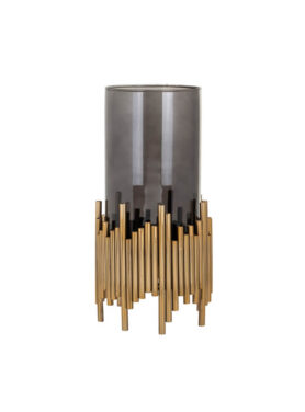 rookglas windlicht goud