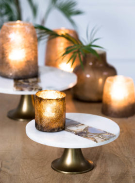 Schaal marmer op voet