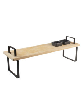 hout met metaal serveerplank