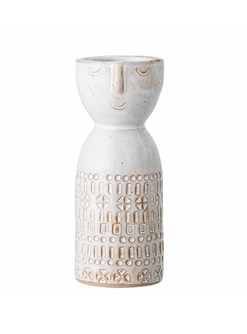 Desillusie Th gevogelte Bloomingville Vaas wit Stoneware - Pure Wood