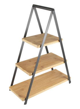 hout met metaal etagere drie planken