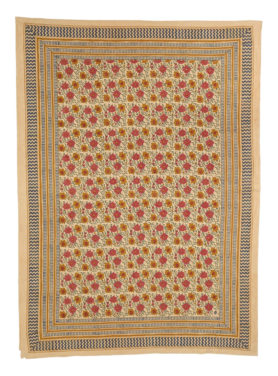 plaid oranje geel print blauw