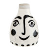 Madam Stoltz Vaas Happy Face White