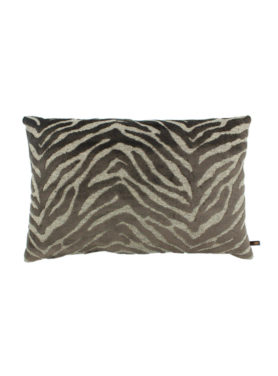 Claudi Sierkussen Paco Dark Taupe zebraprint