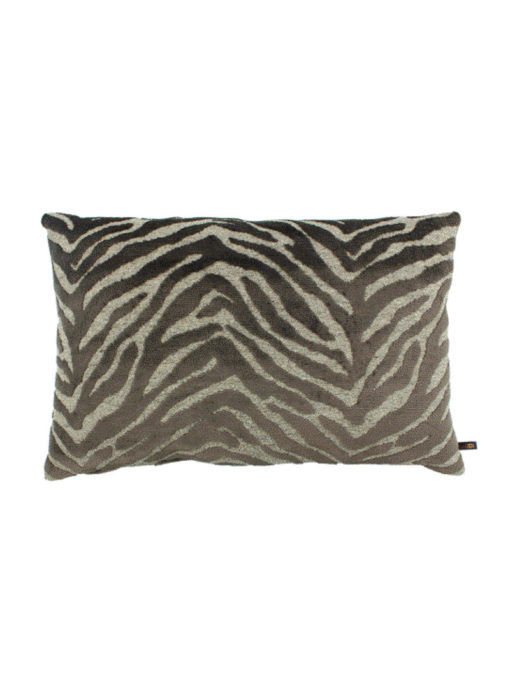 Claudi Sierkussen Paco Dark Taupe zebraprint