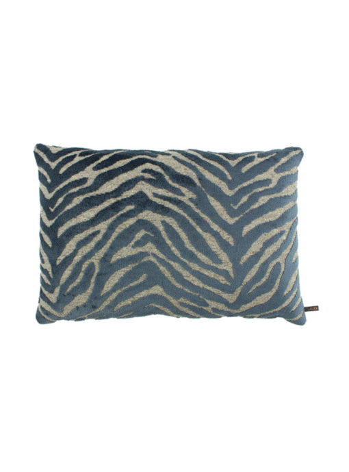 Claudi Sierkussen Paco Denim Blauw zebraprint