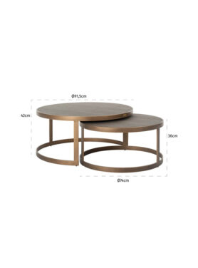 Richmond Salontafel Bloomingville Set Van 2 (gold)