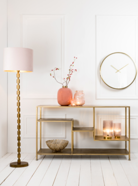 gouden sidetable met vakken
