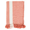 Striped Woven Throw Met Fringes Coral Jpg