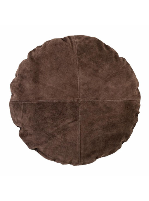 Bloomingville Rond kussen bruin