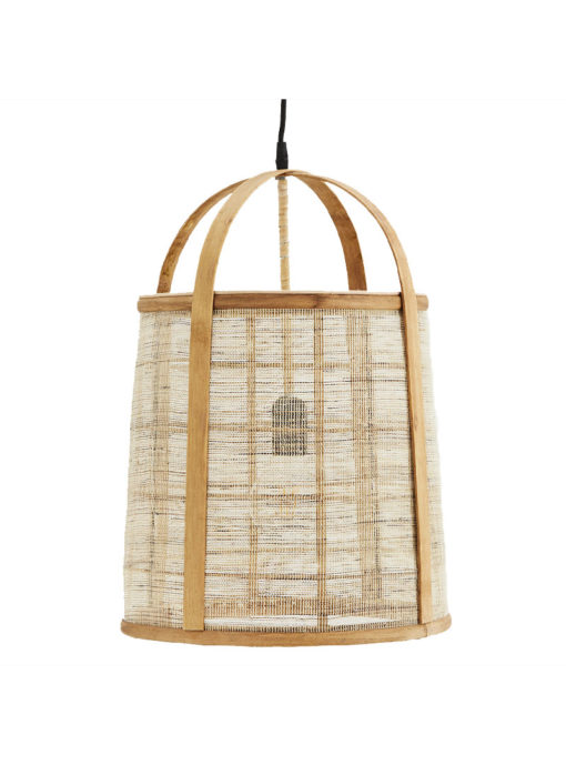 Hanglamp Bamboo linnen rotan bruin