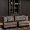 fauteuil julia bruin beige hoek met en zonder armleuning