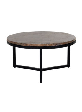 Salontafel Orion rond marmer blad bruin