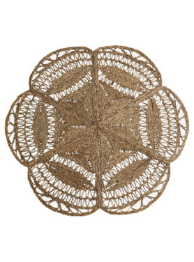 Jute vloerkleed bloem Madam Stoltz