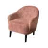 Roze Fauteuil Met Zwarte Poten Landelijk