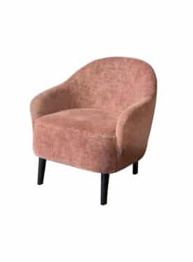 Roze Fauteuil Met Zwarte Poten Landelijk