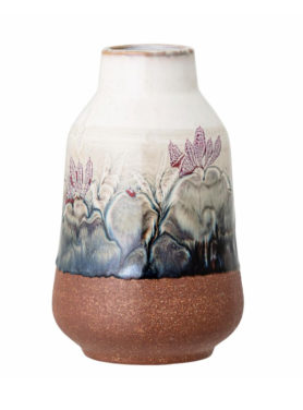 Bloomingville Isidro Vaas keramiek bloemenprint