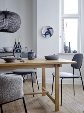 Kaarsenhouder 2 houders zwart hoog