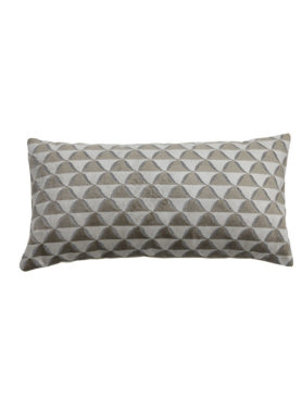 Sierkussen Bruin Beige velours driehoek print