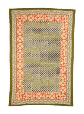 Plaid print oranje groen blauw