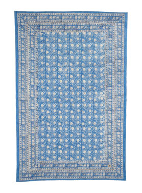 Plaid blauw met print