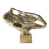 Ornament Op Voet gouden steen met gaten