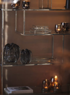 Vaas grijs glas organische vorm